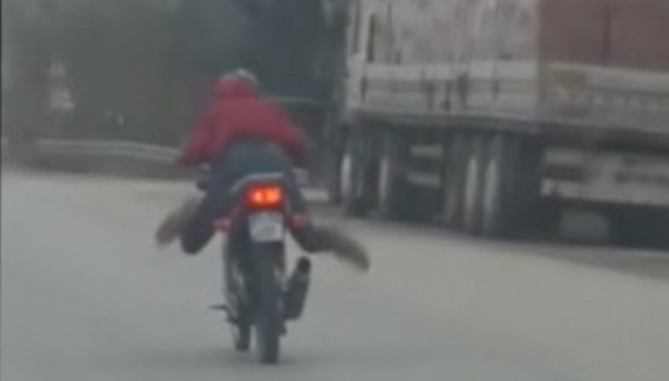 Motosiklet sürücüsünün ölümle dansı