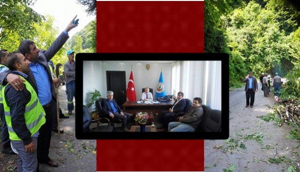 Erdoğan, Orman Bölge Müdürü Beşele Teşekkür etti.