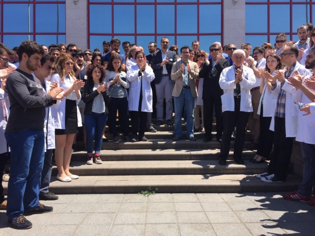 Tıp fakültesi hastanesi çalışanları saldırıyı kınadı