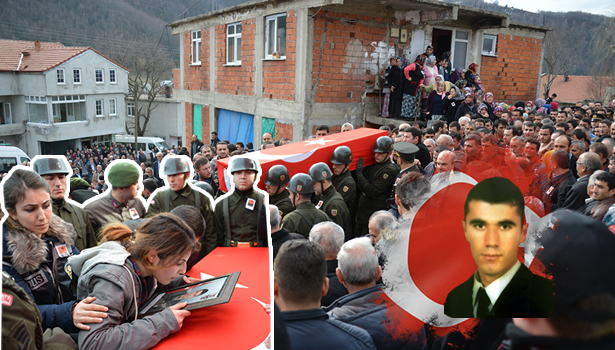 Zonguldak halkı şehidini son yolculuğunda yalnız bırakmadı