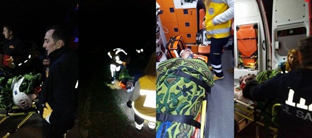 25 metrelik uçurumdan düşen kişiyi itfaiye ekipleri kurtardı