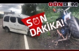Zonguldak’ta otomobil traktöre çarptı!..
