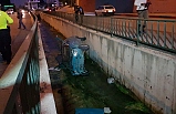 Otomobil su kanalına düştü: 1 yaralı