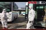 Ereğli Belediyesi otobüsleri dezenfekte ediyor...