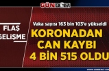 Türkiye'de koronavirüsten can kaybı; 4 bin 515'e yükseldi...