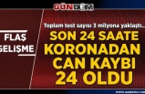 Türkiye'de son 24 saatte koronavirüsten 24 can kaybı