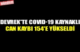 DEVREK'TE COVID-19 KAYNAKLI CAN KAYBI 154'E YÜKSELDİ
