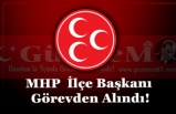 MHP  İlçe Başkanı Görevden Alındı