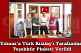 Yılmaz’a Türk Kızılay'ı Tarafından Teşekkür Plaketi Verildi