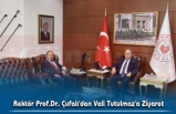 Rektör Prof.Dr. Çufalı'dan Vali Tutulmaz'a Ziyaret