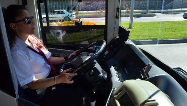 Zonguldakın ilk kadın otobüs şoförü