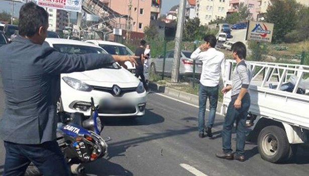 Ereğli´de motosikletli zabıtalar kazada yaralandı