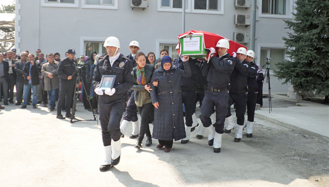 Zonguldaklı polise son görev