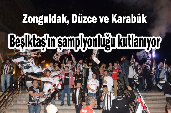 Beşiktaş'ın şampiyonluğu kutlanıyor