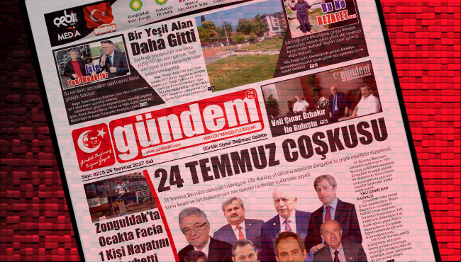 25 Temmuz 2017 Gündem Gazetesi