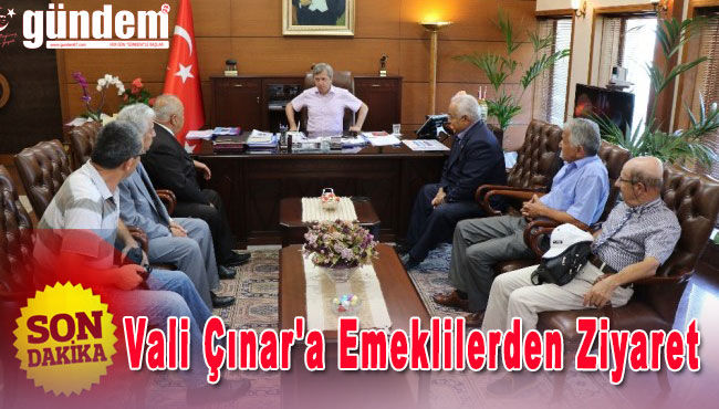 Vali Çınar'a Emeklilerden ziyaret