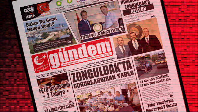 08 Ağustos 2017 Gündem Gazetesi