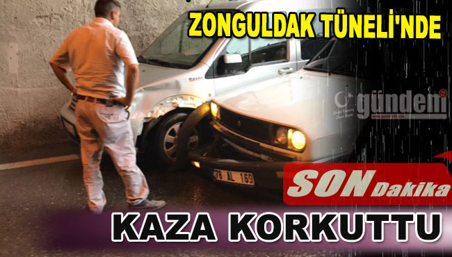 Zonguldak tüneli'nde kaza korkuttu