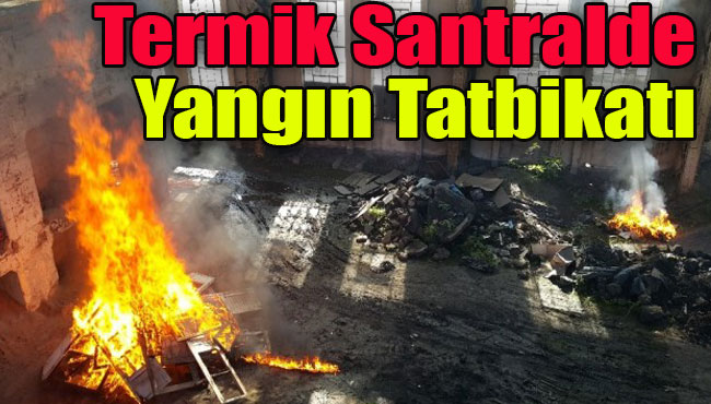 Zonguldak'ta termik santralde yangın tatbikatı