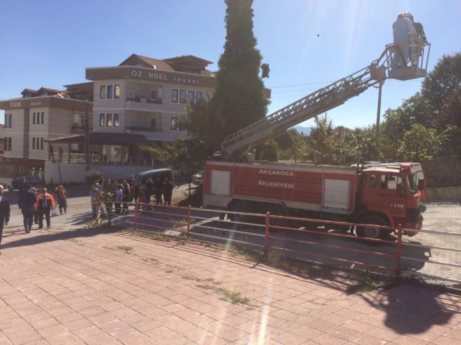 Akçakoca Devlet hastanesinde yangın tatbikatı