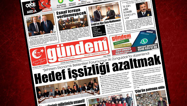 25 Kasım 2017 Gündem Gazetesi