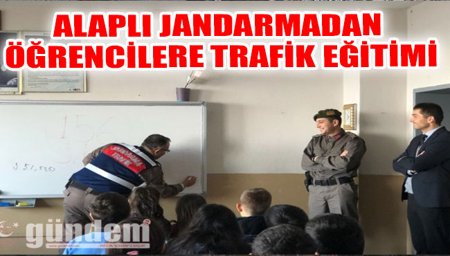 Alaplı Jandarmadan öğrencilere trafik eğitimi