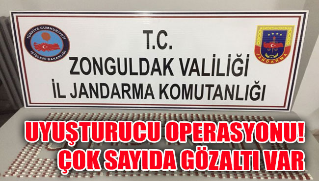 Zonguldak'ta uyuşturucu operasyonu! Çok sayıda gözaltı var