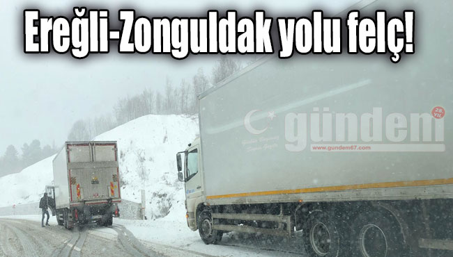 Ereğli-Zonguldak yolu felç!