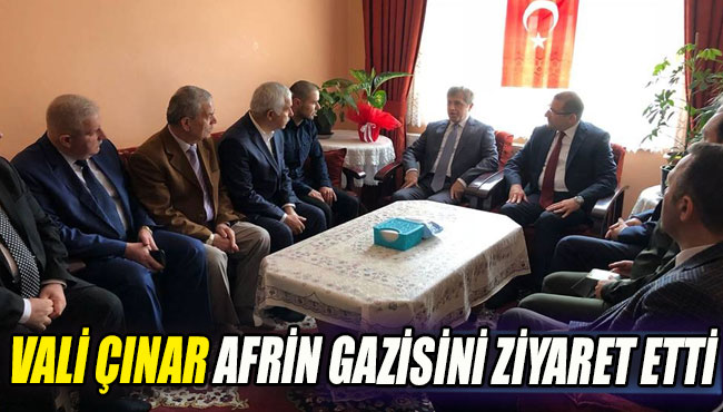 Vali Çınar Afrin gazisini ziyaret etti