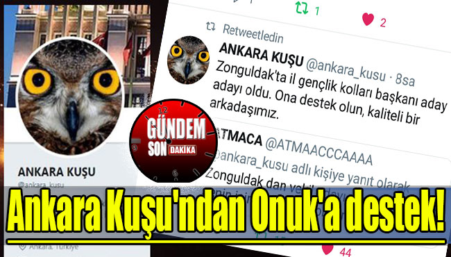 Ankara Kuşu'ndan Onuk'a destek!