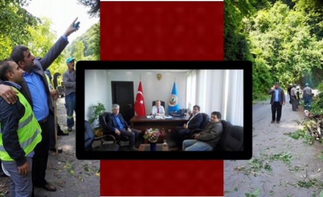 Erdoğan, Orman Bölge Müdürü Beşele Teşekkür etti.