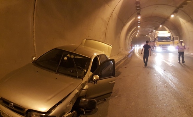 Alaplı tünel içinde kaza