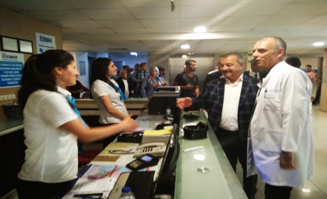 Türkmen'den, özel hastane ziyareti