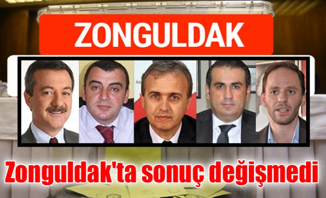 Zonguldak'ta sonuç değişmedi