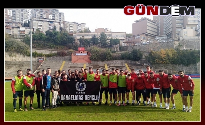 Zonguldak Kömürspor taraftarından futbolculara moral