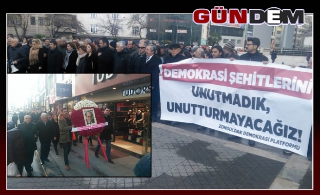 Zonguldak'ta demokrasi şehitleri anıldı...