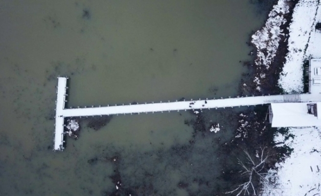 Kuş cenneti Efteni Gölü Drone ile görüntülendi