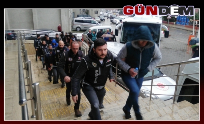 Zonguldak merkezli operasyon: 13 şüpheli adliyede