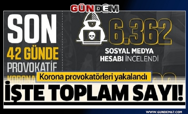 Bakanlık açıkladı: Sosyal medyadaki korona provokatörleri yakalandı