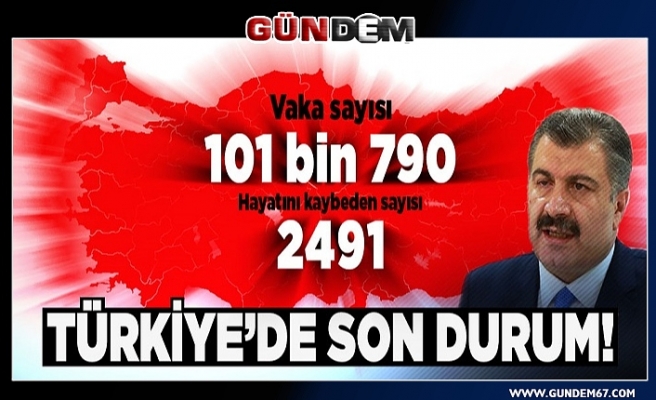 Türkiye'de koronavirüsten can kaybı 2491'e yükseldi