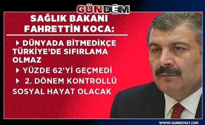 Bakan Koca, "Dünyada bitmedikçe Türkiye'de sıfırlama olmaz"