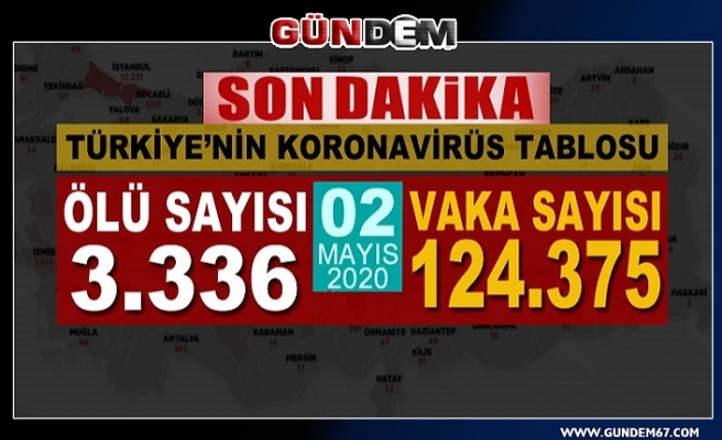 Türkiye'de koronavirüsten can kaybı 3 bin 336'ya yükseldi