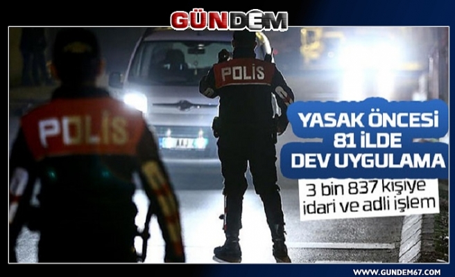 Türkiye Güven Huzur uygulaması yapıldı...