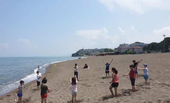 Akçakoca’da antrenmanlar sahilde yapılıyor
