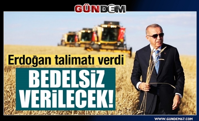 Cumhurbaşkanı Erdoğan talimat verdi! Çiftçiye hazineden ücretsiz arazi verilecek