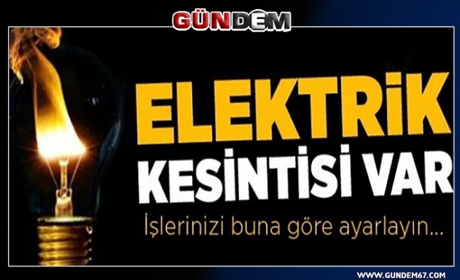 Dikkat! İşte Zonguldak'ta elektrik kesintisi olacak yerler