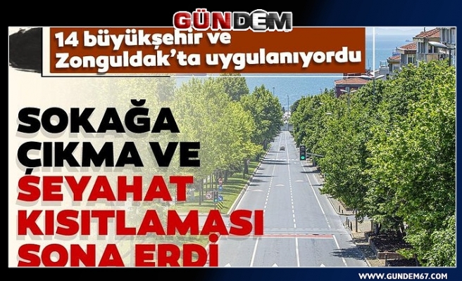 Zonguldak'ta sokağa çıkma kısıtlaması sona erdi