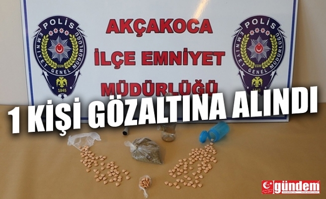 AKÇAKOCA'DA UYUŞTURUCU OPERASYONU: 1 KİŞİ GÖZALTINA ALINDI