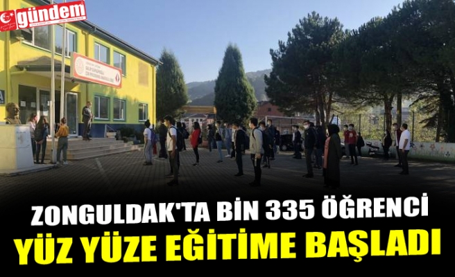 Zonguldak'ta bin 335 öğrenci yüz yüze eğitime başladı