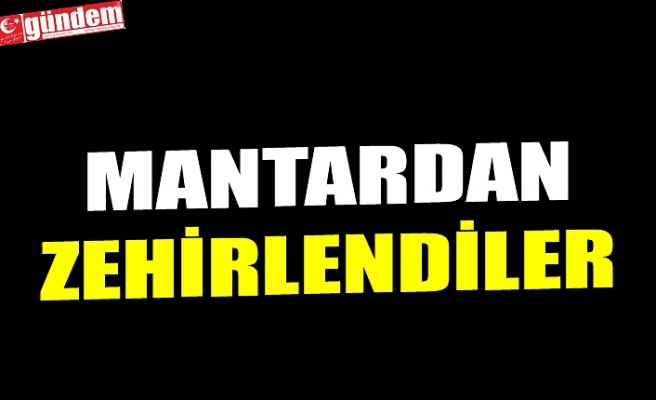 MANTARDAN ZEHİRLENDİLER